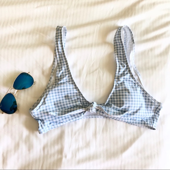 Zaful Other - Zaful Gingham Bikini Top